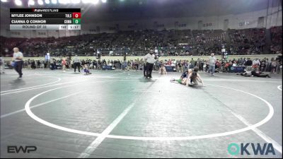 110 lbs Round Of 32 - Mylee Johnson, Tulsa Blue T Panthers vs Cianna O Connor, Comanche Takedown Club