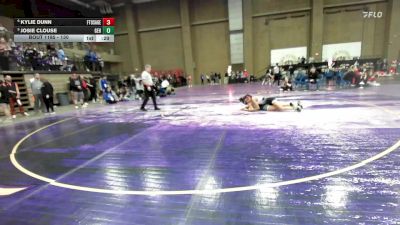 130 lbs 7th Place Match - Kylie Dunn, Fort Osage vs Josie Clouse, Gardner Edgerton