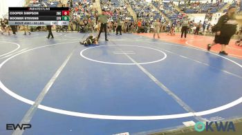 60 lbs Consi Of 4 - Cooper Simpson, Salina Wrestling Club vs Boomer Stevens, Coweta Tiger Wrestling