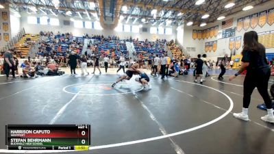 165 lbs Champ. Round 2 - Stefan Behrmann, Buchholz High School vs Harrison Caputo, Westport