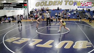 101-116 lbs Round 1 - Naryiah Carnahan, Valley vs Worthy Baird, Bethel Park