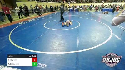 37 lbs Round Of 16 - Tyger Ray, Weatherford Youth Wrestling vs Austin Baker, Apex