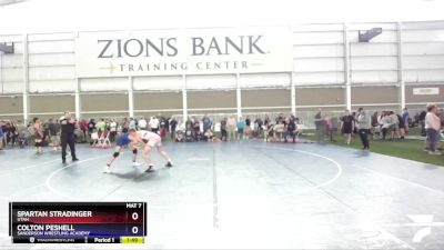 144 lbs Quarterfinal - Spartan Stradinger, Utah vs Colton Peshell, Sanderson Wrestling Academy