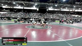 152 lbs Cons. Semi - Dakota Frogge, Wasatch vs Gemma Lebeau, Eagle