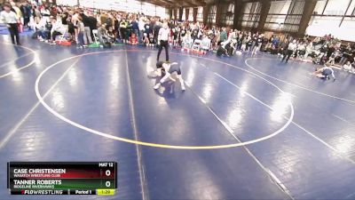 80 lbs Quarterfinal - Tanner Roberts, Ridgeline Riverhawks vs Case Christensen, Wasatch Wrestling Club