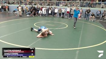 136 lbs Round 1 - Clayton McDonald, Soldotna Whalers Wrestling Club vs Charlie Powers, Avalanche Wrestling Association