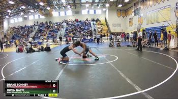 157 lbs Cons. Round 4 - Drake Bonney, Miami Palmetto/ Phoenix Wrestl vs Owen Nappi, North Port High School