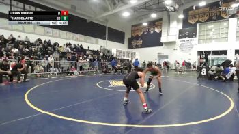 120 lbs Champ. Round 2 - Logan Moreo, Los Alamitos vs Hansel Acte, Eisenhower
