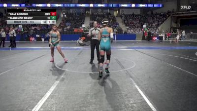 115 lbs Cons. Semi - Lilly Linsner, Great Bend Wrestling Club vs MaKenzie Brady, Smoky Valley