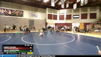 50 lbs Cons. Semi - Jaxon Tolman, WEBER WARRIOR WRESTLING vs Brody Rasmussen, Mountain Ridge Youth