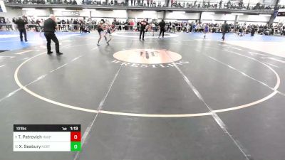 101 lbs Semifinal - Trevor Patrovich, Hauppauge vs Xavier Seabury, North Babylon