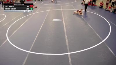 8U - B Cons. Round 1 - Bowen Meyer, ANML vs Colt Walch, Monticello Wrestling Club