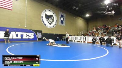 110 lbs Cons. Round 7 - Faith-Emily Perez, Bakersfield vs Kinslee Neighbors, Frontier