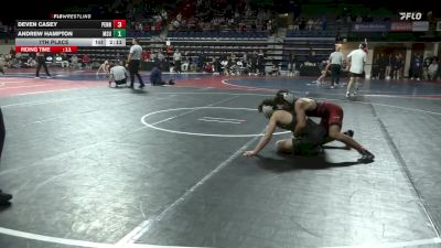 133 lbs 7th Place - Deven Casey, Penn vs Andrew Hampton, Michigan State