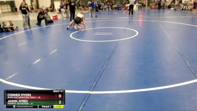 119 lbs Placement Matches (8 Team) - Conner Myers, Black Fox Wrestling Team 1 vs Jaxon Ayres, Midwest Destroyers