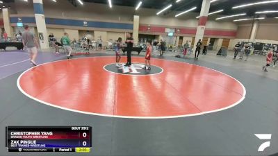 82 lbs Round 1 - Christopher Yang, Dragon Youth Wrestling vs Zak Pingue, Best Trained Wrestling