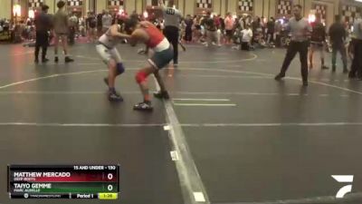 130 lbs Quarterfinal - Taiyo Gemme, Marc Aurelle vs Matthew Mercado, Deep Roots