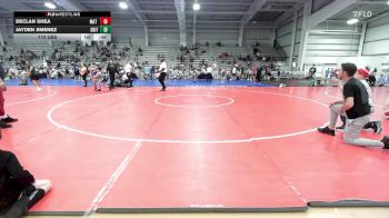 110 lbs Rr Rnd 1 - Declan Shea, Mat Warriors Red vs Jayden Jimenez, Grit Mat Club Blue