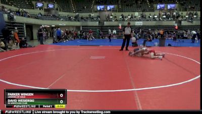 85 lbs Round 5 - Parker Wingen, Legends Of Gold vs David Wesierski, ISI WRESTLING CLUB