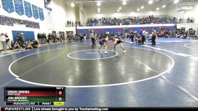 126 lbs Champ. Round 1 - Orion Grimes, Priest River vs Jon Brooks, Columbia (Burbank)