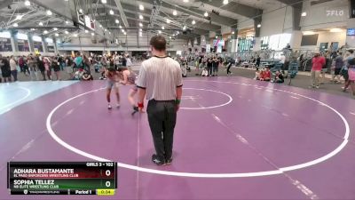 102 lbs 3rd Place Match - Adhara Bustamante, El Paso Enforcers Wrestling Club vs Sophia Tellez, NB Elite Wrestling Club