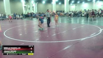 100 lbs Placement (16 Team) - Brielle Manhollan, SEAAU National Team vs Oriana Boling, Team Diamond Fish