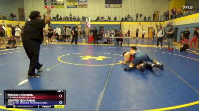 175 lbs Quarterfinal - Mason OBanion, Columbus Wrestling Club vs Griffin Bohanan, Manhattan Regional Training Center (MRTC)