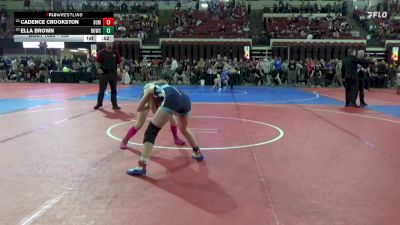 109 lbs Cons. Round 4 - Cadence Crookston, Sun River Valley Club vs Ella Brown, Minot Majettes