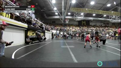 46 lbs Round Of 16 - Beckham McKaig, Standfast vs Alaina Bert, Del City Little League Wrestling