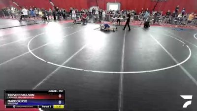 152 lbs Cons. Round 2 - Trevor Paulson, LaCrosse Area Wrestlers vs Maddox Rye, Wisconsin