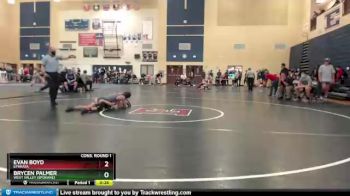 113 lbs Cons. Round 1 - Brycen Palmer, West Valley (Spokane) vs Evan Boyd, Ephrata