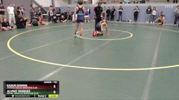 132 lbs Cons. Semi - Kasun Downs, Chugach Eagles Wrestling Club vs Alvino Vasquez, Bethel Freestyle Wrestling Club
