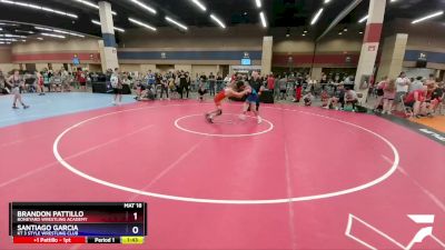 113 lbs Cons. Round 5 - Brandon Pattillo, Boneyard Wrestling Academy vs Santiago Garcia, KT 3 Style Wrestling Club