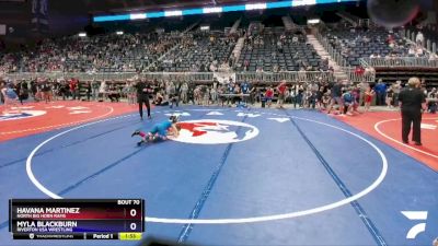 74 lbs Round 1 - Havana Martinez, North Big Horn Rams vs Myla Blackburn, Riverton USA Wrestling