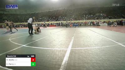 100 lbs Round Of 32 - Ryder Wolfe, Chickasha Wrestling vs Carter Perry, Carl Albert