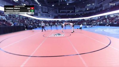 190 lbs Quarterfinal - Brennen Pruett, Bishop Kelly vs Athenial Temple, Columbia
