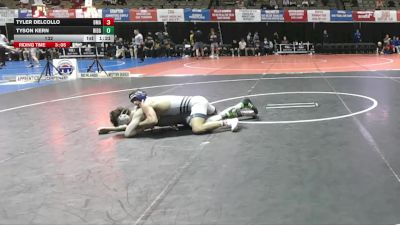 132 lbs Placement (16 Team) - Tyson Kern, Ridge vs Tyler Delcollo, Delaware Military Academy