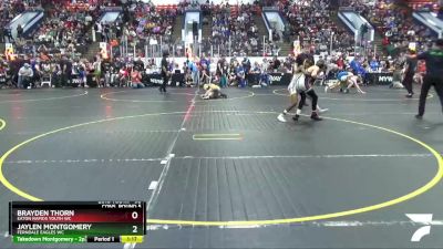 90 lbs Cons. Round 5 - Jaylen Montgomery, Ferndale Eagles WC vs Brayden Thorn, Eaton Rapids Youth WC