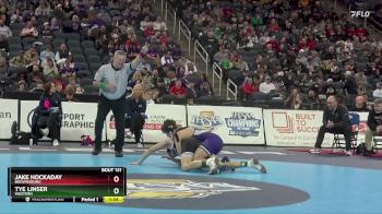 132 lbs Quarterfinal - Jake Hockaday, Brownsburg vs Tye Linser, Western