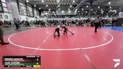 120 lbs Round 3 - Edward Hamilton, Warmup Gang Wrestling Club vs Mark Hughner, Great Bridge Wrestling Club