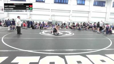 150 lbs Round Robin 2 - Katy Cesario, Backyard Barbies Purple vs Katie Ford, Jacket Wrestling Club-Girls