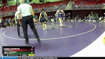 125 lbs Round 6 (8 Team) - Aliena Osterbuhr, Minden Girls vs Keily Hurtado, Grand Island JV