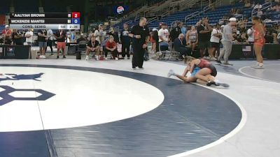 95 lbs Cons. Semis - Aaliyah Brown, Indiana vs McKenzie Mantei, Michigan
