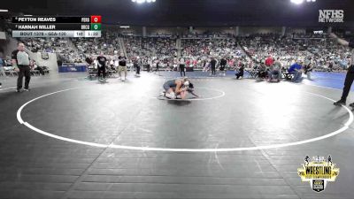 G5A-130 lbs Semifinal - Peyton Reaves, PERRY (Girls) vs Hannah Miller, BRIDGE CREEK (Girls)