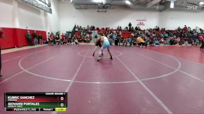 138 lbs Champ. Round 1 - Giovanni Portales, Greeley West vs Kubric Sanchez, Fairview