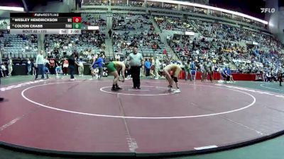 175 lbs Champ. Round 1 - Colton Crabb, Tippecanoe Valley vs Wesley Hendrickson, Winchester