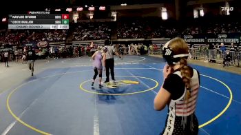 G 126 lbs Champ. Round 2 - CeCe Buller, South Beauregard Girls vs Kaylee Sturm, North Vermilion Girls