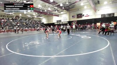 120 lbs Cons. Round 5 - Bianca Hurtado, Hueneme vs Savannah Gutierrez, Redlands East Valley