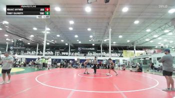 128 lbs Rr Rnd 3 - Isaac Jaynes, Journeymen Wrestling Red - HSC vs Trey Olivetti, Team Nauman DC United - HSC
