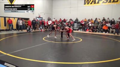 JV-1 lbs Round 2 - Braxton Dietz, Nashua-Plainfield vs Landon Meyerhoff, NH/TV